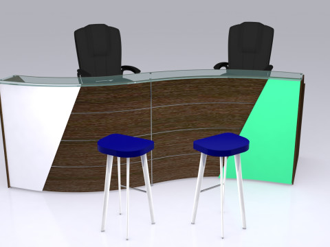 Reception Counter Design 3D 모델
