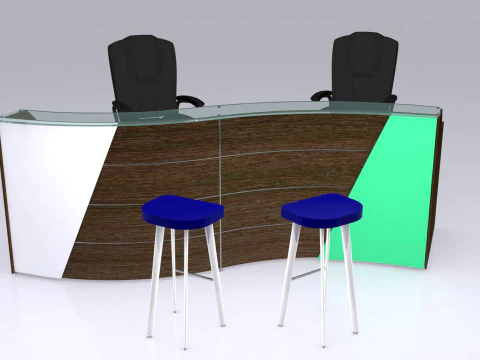 Дизайн стойки регистрации 3D Модель