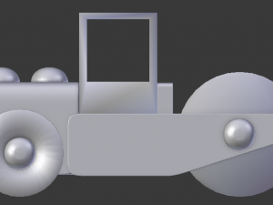 wooden road roller toy 3D मॉडल