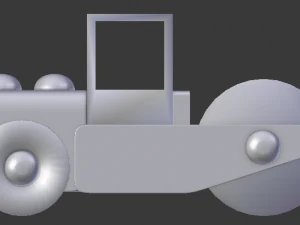 wooden road roller toy 3D Model