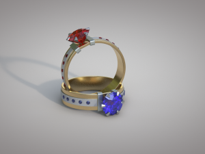 rings with diamonds 3D Модель