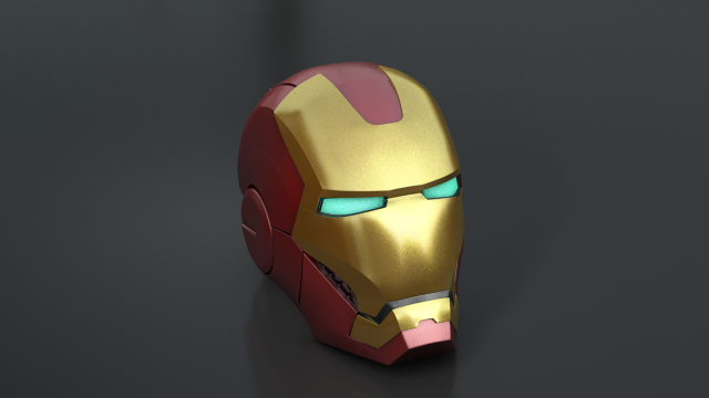 iron mans helmet 3D Model .c4d .max .obj .3ds .fbx .stl .blend 