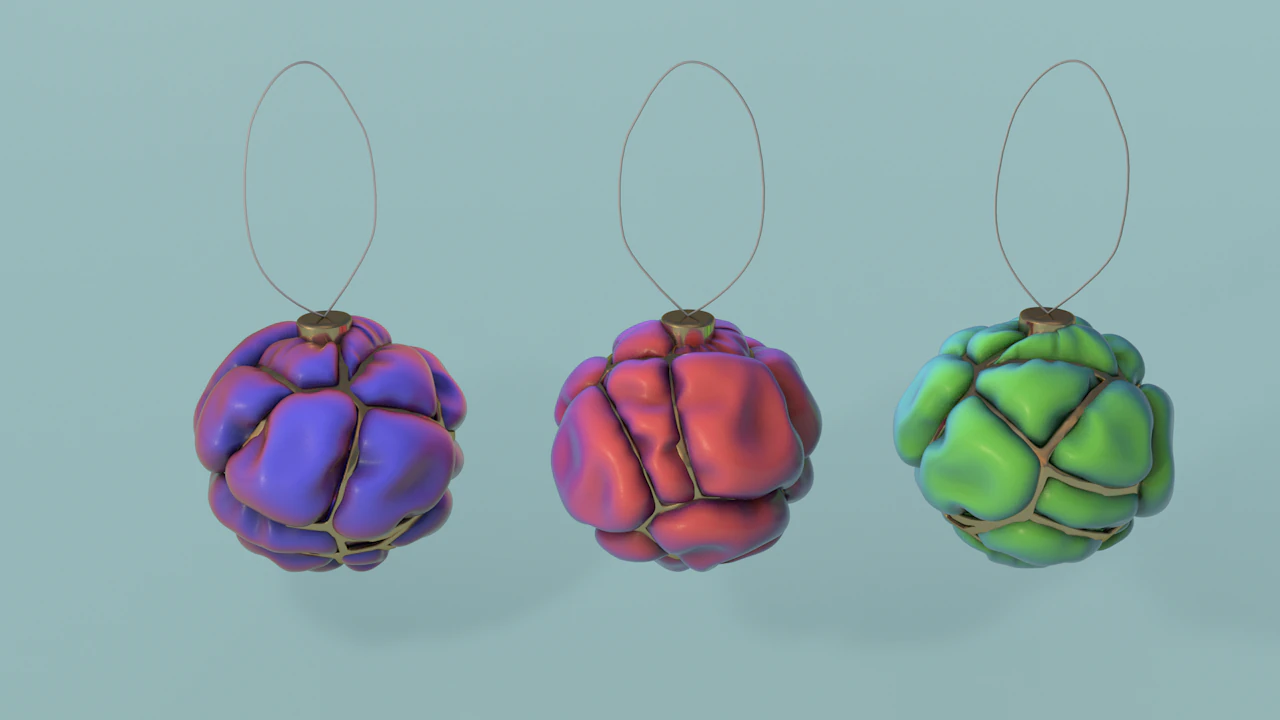 christmas balls 3D Model .c4d .max .obj .3ds .fbx .stl .blend 