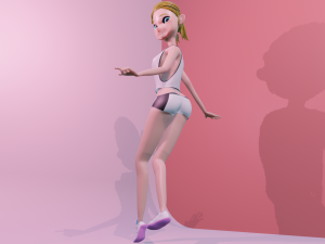 Girl in sports Modelo 3D
