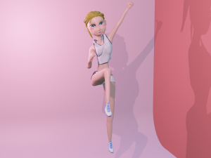 Girl in sports Modelo 3D