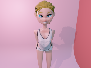 Girl in sports Modelo 3D