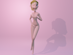 Girl in sports Modelo 3D