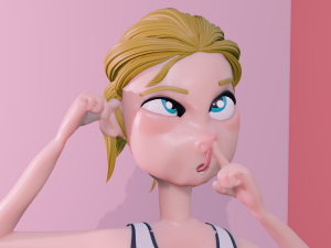 Girl in sports Modelo 3D