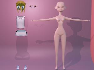 Girl in sports Modelo 3D