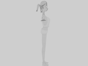 Girl in sports Modelo 3D