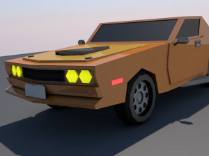 low poly car 3Dモデル