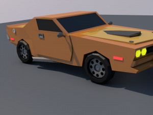 low poly car 3D 模型