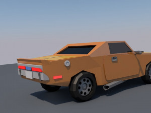 low poly car 3D 模型