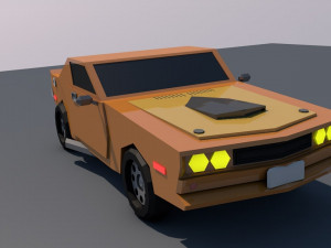low poly car 3D 模型