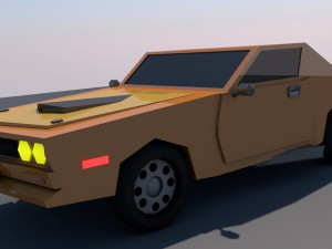 low poly car 3D 模型