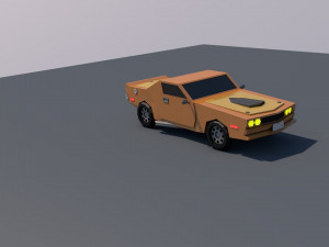 low poly car 3D 模型