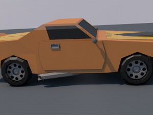 low poly car 3D 模型