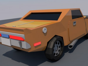 low poly car 3D 模型
