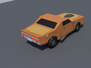 low poly car 3D 模型