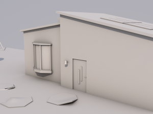 low poly house street Modelo 3D
