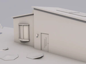 low poly house street 3D Model