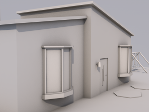 low poly house street Modelo 3D