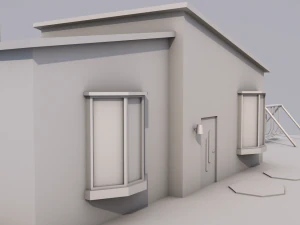 low poly house street 3D Model