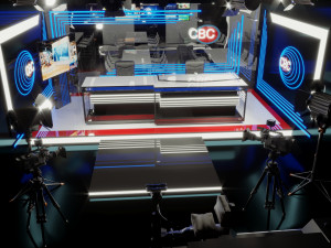 television studio Model 3D