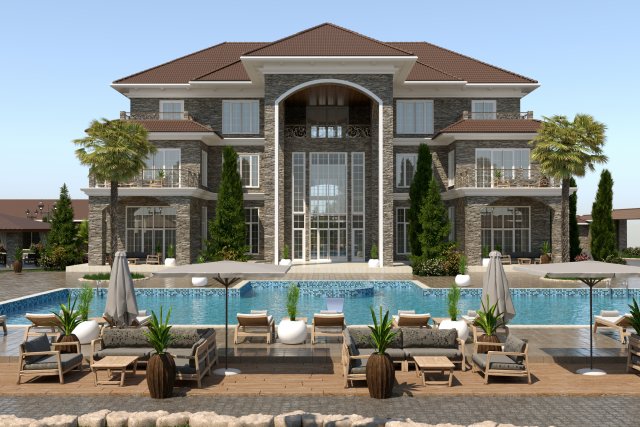 villa 28 3D Model .c4d .max .obj .3ds .fbx .stl .blend 