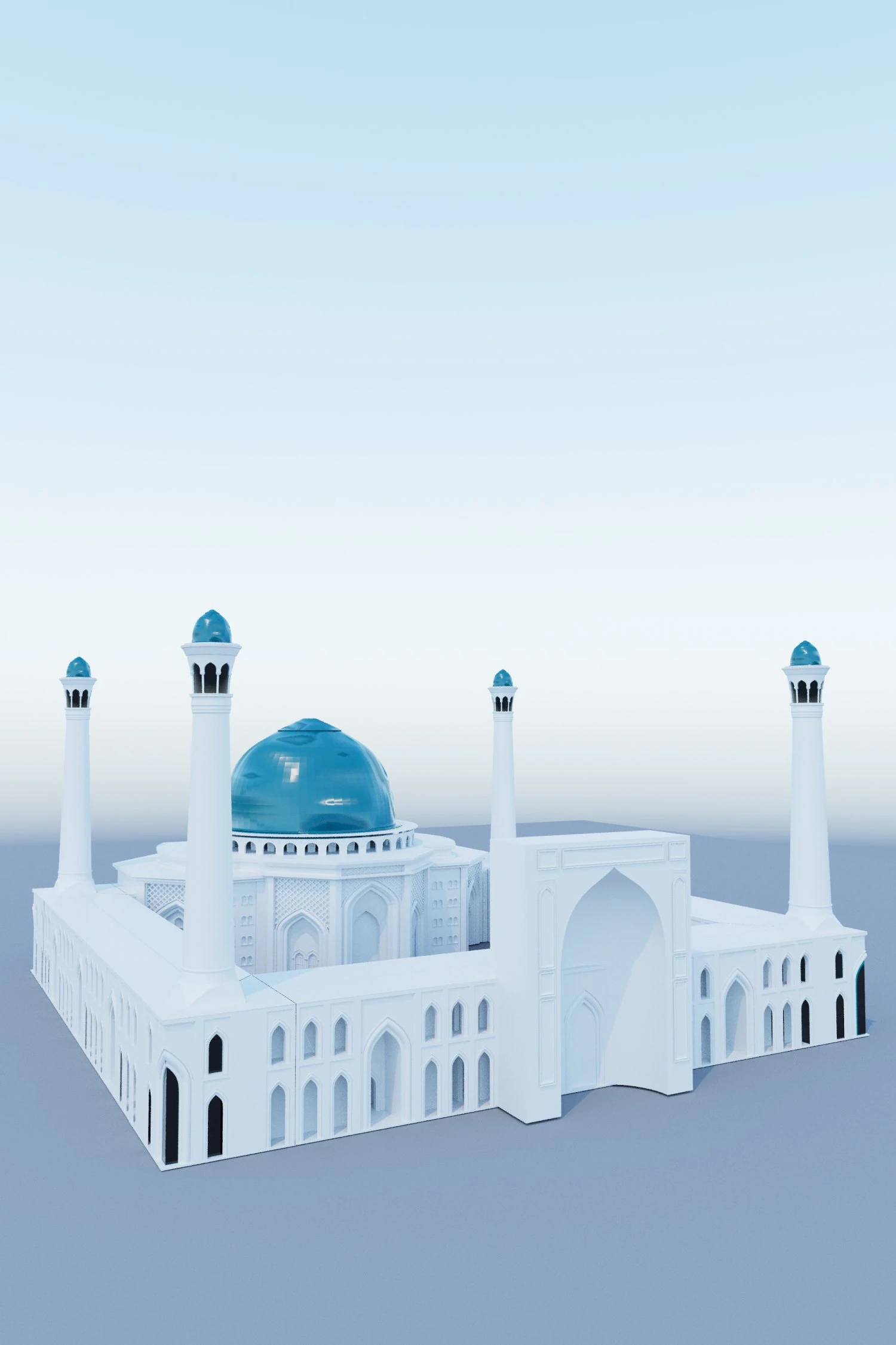 mosque 3d 3D Model .c4d .max .obj .3ds .fbx .stl .blend 