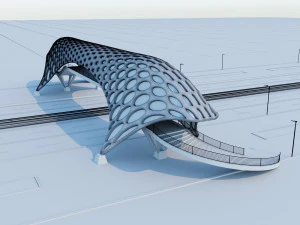 pedestrian overpass 3D Model