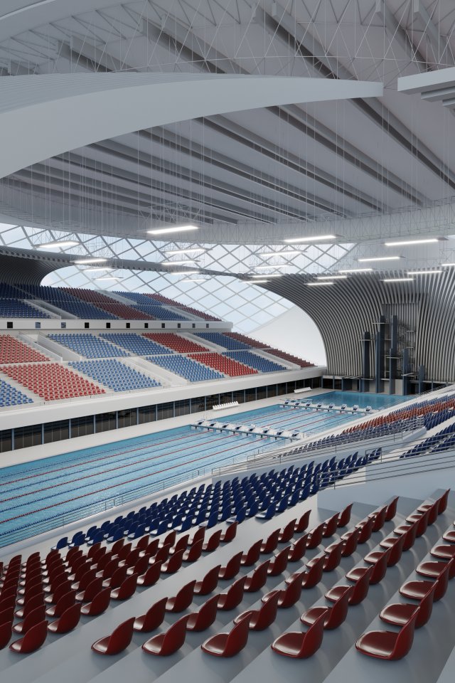 swim stadion 3Dモデル .c4d .max .obj .3ds .fbx .stl .blend