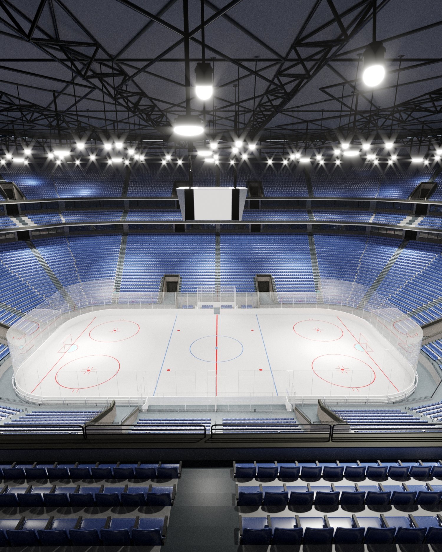 Hockey Arena 3D Model in Office 3DExport