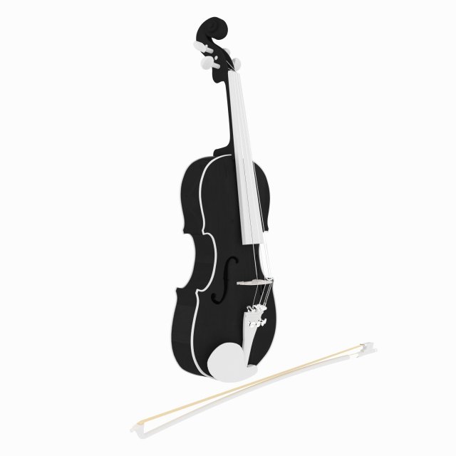 violin 3Dモデル .c4d .max .obj .3ds .fbx .stl .blend 