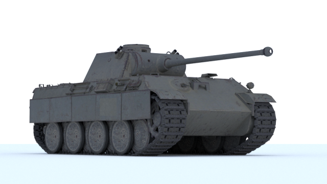 pzkpfv panther ausfg 3D Model .c4d .max .obj .3ds .fbx .stl .blend 