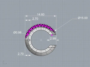 diamond earring 3D Model