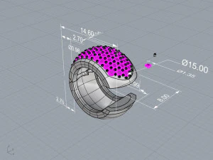 diamond earring 3D Model