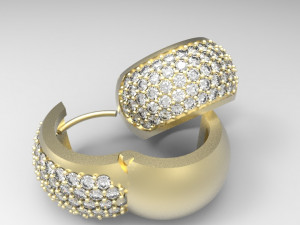 diamond earring 3D 모델