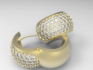 brinco de diamante Modelo 3D