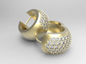 diamond earring 3D Model