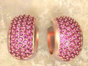 diamond earring 3D Model