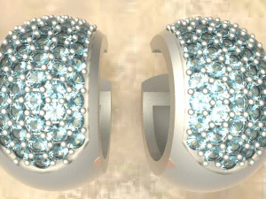 diamond earring 3D Model