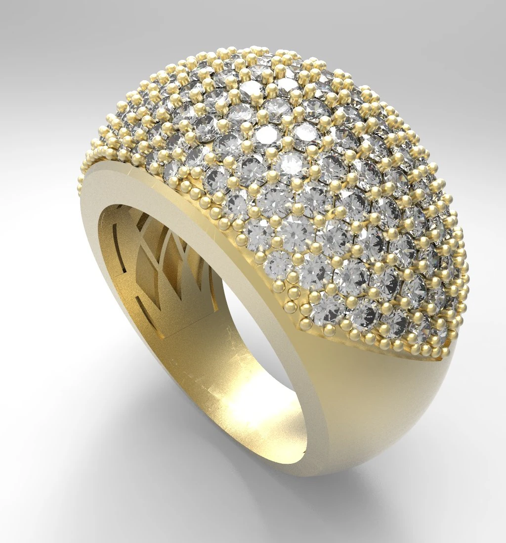 diamond ring 3D Model .c4d .max .obj .3ds .fbx .stl .blend 