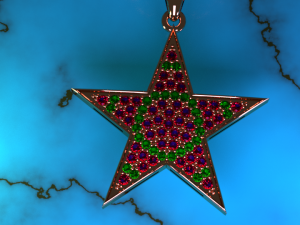 star pendant Modèle 3D
