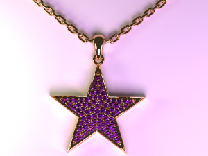 star pendant Modèle 3D