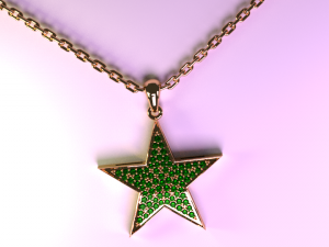 star pendant Modèle 3D