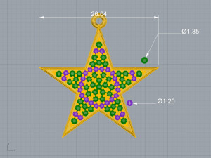 star pendant Modèle 3D