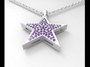 star pendant Modèle 3D