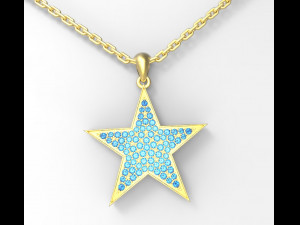 star pendant Modèle 3D