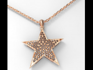 star pendant Modèle 3D